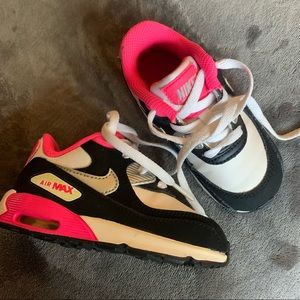Toddler Girls Hot Pink B&W Nike Air Max 7C